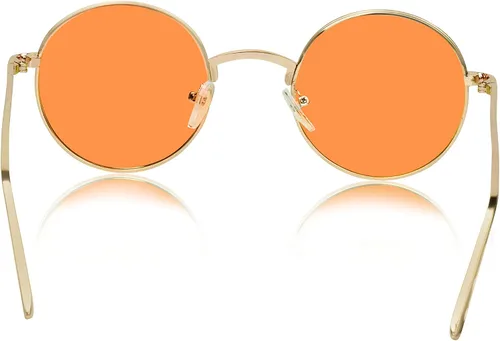 Vista 4 de Sunny - Gafas de sol redondas hippie vintage con círculos pequeños dorados Oro