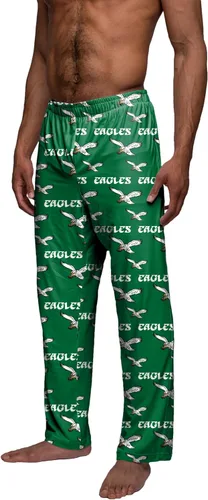 Vista 2 de FOCO Philadelphia Eagles - Pantalones de pijama para hombre, diseño de dispersión con logotipo