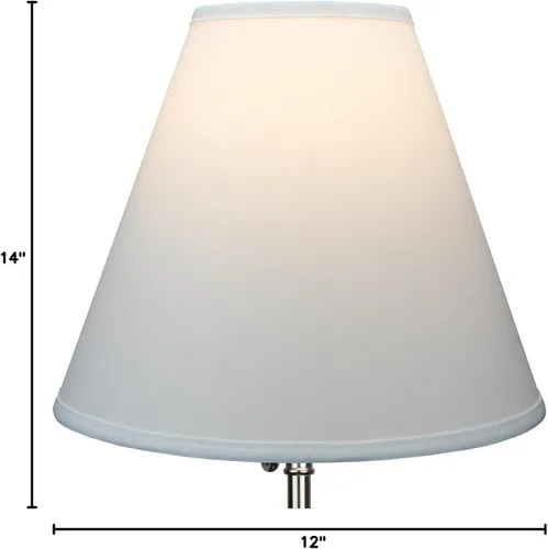 Vista 6 de FenchelShades.com 6 pulgadas de diámetro superior x 14 pulgadas de diámetro inferior x 12 pulgadas de altura inclinada de tela de barril de lámpara