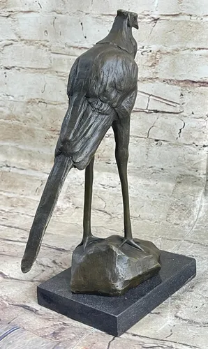Vista 3 de Pájaro de bronce de Rembrandt Bugatti - Cigüeña de Marabou - Escultura firmada para decoración del hogar