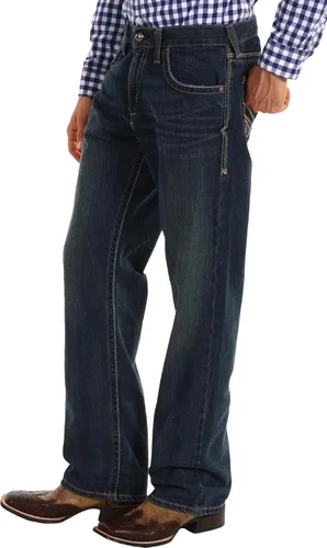Vista 2 de Ariat M5 - Jeans de pierna recta y apilables, para hombre, tiro bajo, corte ajustado