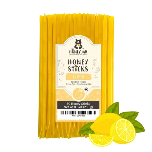 Vista 41 de The Honey Jar Palitos de miel con sabor a mora, pajitas de miel pura para el té, café o un placer saludable, una cucharadita de miel saborizada por