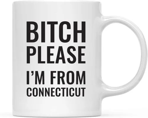 Vista 32 de Andaz Press Taza de café de 11 onzas, regalo de broma, Bitch Please I'm from Alabama, paquete de 1, incluye caja de regalo, divertidas ideas