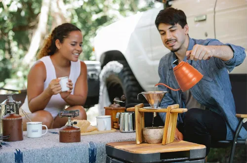 Vista 7 de Hervidor de cuello de cisne con termómetro para verter sobre café y té, 42 onzas líquidas, acero inoxidable de alta calidad, control de temperatura