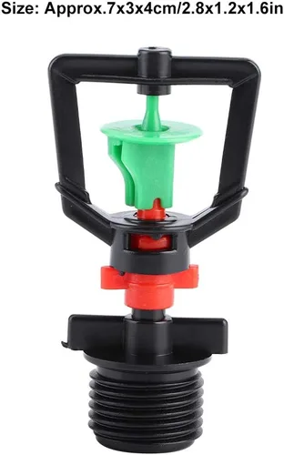 Vista 8 de 20 piezas de aspersor de césped de 1/2 pulgada de rosca macho de riego de cabezal rociador boquilla de nebulización para riego de jardín