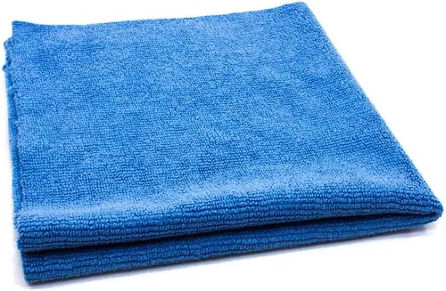 Vista 2 de Buffmaster - Toalla de pulido y pulido de microfibra (16 pulgadas x 16 pulgadas, 400 GSM) - Paquete de 10 (azul)