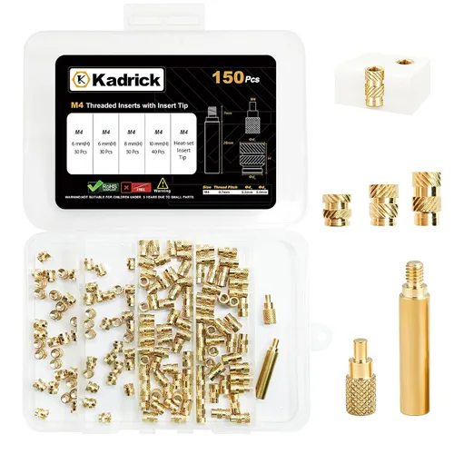 Vista 14 de 300 piezas de inserciones roscadas M2 M2.5 para plástico con puntas de ajuste térmico, kit de inserciones de ajuste térmico M2 y M2.5, inserciones