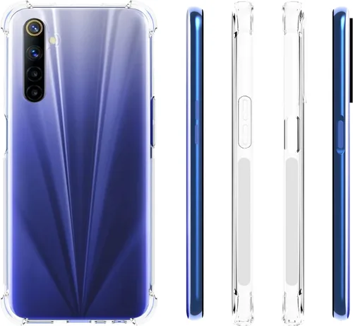 Vista 2 de USTIYA Funda para Realme 6 y Realme 6s Clear TPU Cuatro Esquinas Funda Protectora Transparente Suave Funda