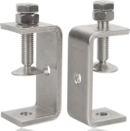 Vista 17 de Abrazaderas C de acero inoxidable mini de 1 pulgada para montaje, abrazaderas U metálicas resistentes para trabajo en metal, abrazadera