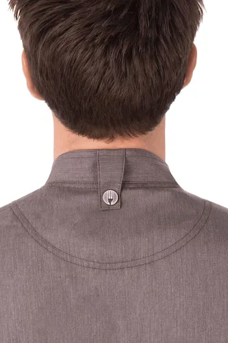 Vista 4 de Chef Works Abrigo de chef Hartford para hombre