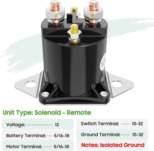 Vista 4 de 10L0L Solenoide de 12 V para Club Car DS y Precedent Gas 1984-up, 4 terminales Golf Cart Club Car Starter Solenoid 1013609,1012275,1117