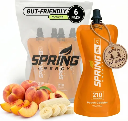 Vista 15 de Spring Gel energético: saludable, apto para el estómago, vegano Camote de manzana y canela Salsa impresionante Sin jarabe de arroz. Sin