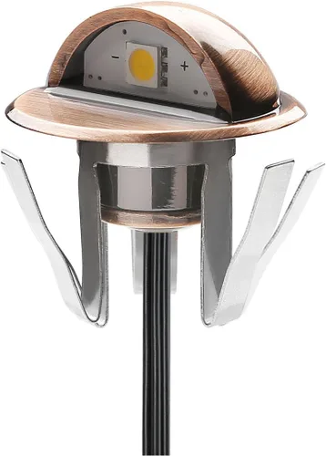 Vista 5 de Luz LED para escaleras, bajo voltaje, impermeable, IP65, para exteriores, 1-2/5 pulgadas, de madera empotrada, iluminación LED de terraza, patio