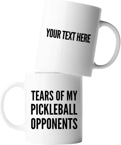 Vista 12 de Panvola Tears of My Pickleball Opponents - Taza de cerámica para café, regalo para jugador deportivo, abuelo, abuela, marido, esposa, mamá, papá