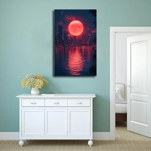 Vista 4 de Synthwave Neon Poster – 80s Retro Futurism Vaporwave Aesthetic Wall Decor Poster Print for Teen Boys Room Wall Art Canvas Painting Print