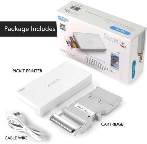Vista 7 de SereneLife - Impresora fotográfica portátil instantánea móvil, tamaño de bolsillo compacto, fácil para viajes, impresión de imágenes