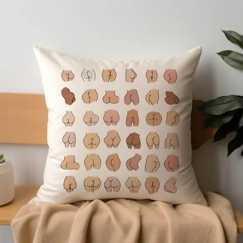 Vista 5 de Funda de almohada de glúteos, funda de almohada divertida, fundas de almohada positivas para el cuerpo, almohada de amor propio, regalo divertido