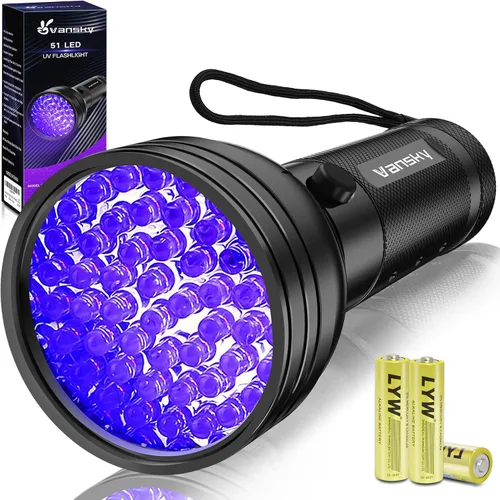 Vista 9 de Linterna de luz ultravioleta de luz negra, 21 LED de 395 nm, mini detector de orina de mascotas para perros y gatos, manchas secas, curado