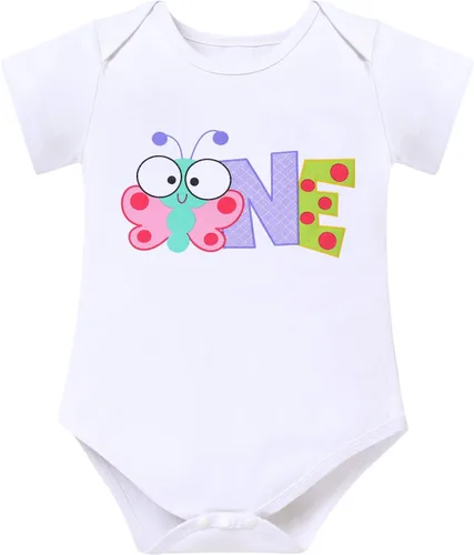 Vista 59 de ODASDO Conjunto de 3 piezas con temática de animla para bebé niña