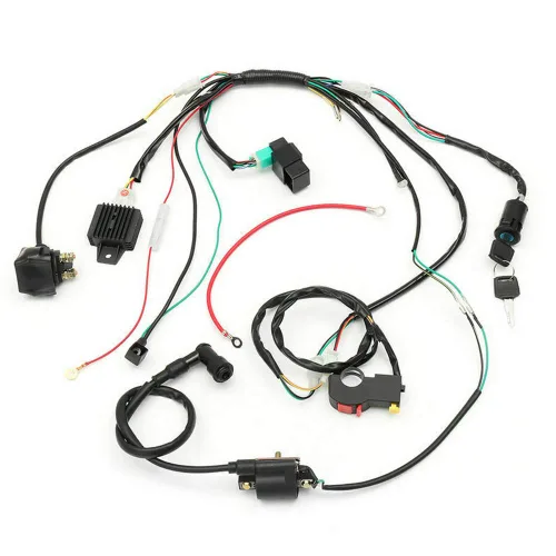 Vista 7 de Arnés de cableado de motor de arranque eléctrico CDI, bobina de cableado, tren de cableado para quad, moto de tierra, ATV, buggy y buggy de dunas