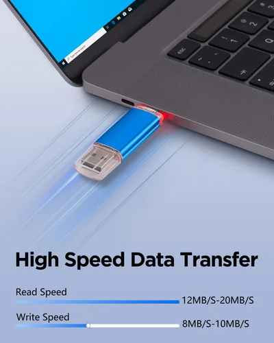 Vista 3 de AreTop Memoria USB C de 4 GB USB 2.0 Dual Flash Drive 2 en 1 portátil tipo C compatible con iPhone 16/15, teléfono inteligente Android