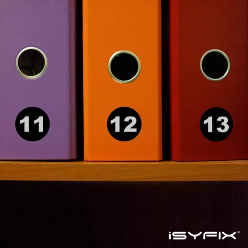 Vista 6 de iSYFIX Calcomanías negras de números consecutivos – 1 a 100, 1 pulgada, 1 juego – Vinilo autoadhesivo de alta calidad, ideal para inventario