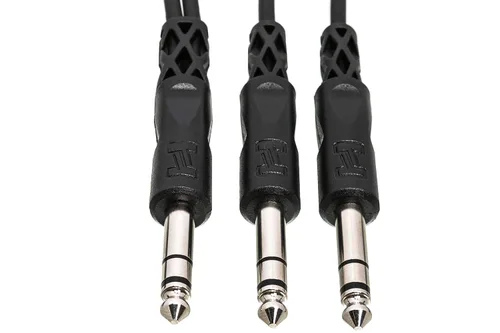 Vista 4 de Hosa Cable CYS-103 Y, 14 de pulgada TRS a doble 14 en TRS, 3 pies