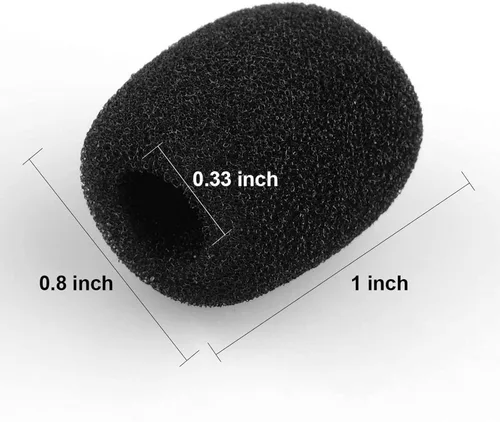 Vista 7 de ChromLives Fundas de espuma para auriculares de solapa, tamaño pequeño, color negro, paquete de 10