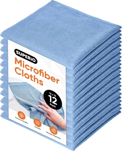 Vista 22 de Superio Microfiber Cleaning Cloths Color-Coded for Easy Organization, Ultra-Soft, Durable, Multi-Purpose Cloths for Bathroom, Kitchen, Windows