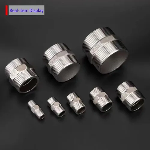 Vista 4 de Pezón hexagonal roscado macho NPT de 1/8 "x 1/8", acoplador rápido de acero inoxidable 304 (1/4")