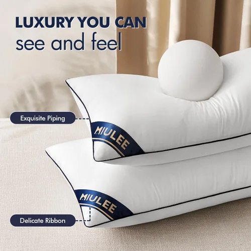 Vista 3 de MIULEE - Inserto de almohada de 14 x 36 pulgadas, almohada decorativa lumbar rellena de alternativa a plumón, inserto de relleno de almohada premium