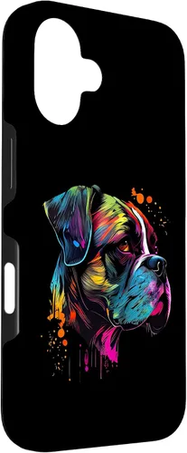 Vista 3 de Boxer Dog Lovers Pop Art Design Cute Boxer Dog Case for iPhone 16