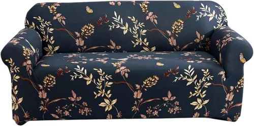 Vista 10 de Qubjus Funda elástica para sofá estampada, con una funda de cojín separada, de gran tamaño para sofás de 4 cojines, lavable, protector universal