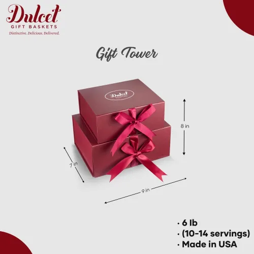 Vista 4 de Cesta de regalo para adultos, cesta de regalo de felicitaciones, celebraciones de boda, torres de regalo para mujeres, familias, fiestas