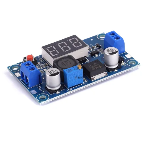 Vista 3 de Teyleten Robot LM2596S LM2596 con pantalla LED Voltímetro Buck Convertidor DC-DC 4.0-40V a 1.25-37V 2A Voltaje Ajustable Módulo de fuente
