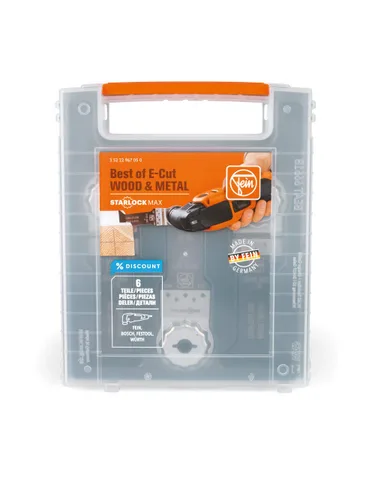 Vista 2 de FEIN 35222967050 Best of E-Cut StarlockMax - Multiherramientas de inmersión para madera y metal, herramientas multifunción, hojas de sierra