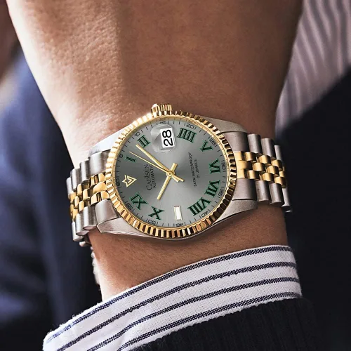 Vista 5 de CADISEN Relojes automáticos MIYOTA 8215 Reloj de pulsera impermeable para hombre, 38mm