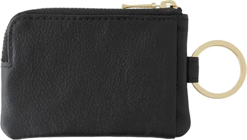 Vista 2 de Slip-On OSL-2002-BK Key Pouch, Mini, Black, Genuine Leather, Key Case, Accessory Case