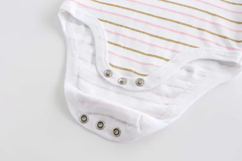 Vista 4 de Kiddiezoom Baby Bodysuit Newborn Short Sleeve baby One-Piece Cotton 5-Pack baby clothes