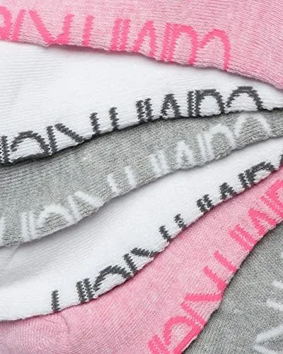 Vista 3 de Calvin Klein Calcetines invisibles para mujer, paquete de 12 calcetines acolchados atléticos de corte bajo para mujer, calcetines deportivos