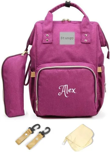 Vista 11 de Bolso de pañales grande personalizado Mochila de monograma de bolsa de pañales personalizada