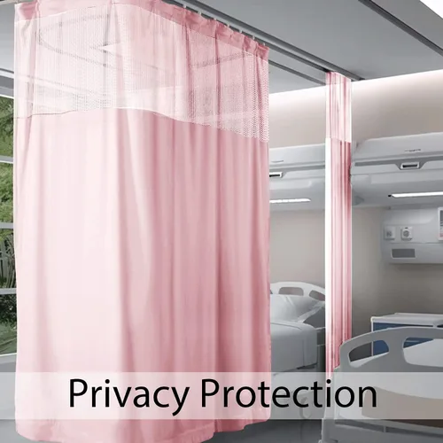 Vista 53 de Fcosie Cortinas divisoras de habitación de hospital con ganchos planos para cubículo, pantalla de privacidad para hospital, clínica médica