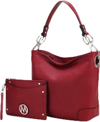 Vista 58 de MKF Collection Mia K - Bolso Hobo para mujer, de piel vegana, bolso de hombro holgado, bolso con asa superior