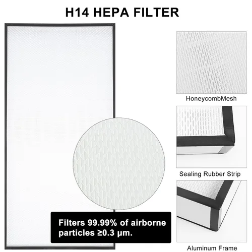 Vista 5 de Unidad de filtro de ventilador capucha de flujo laminar Yzzwer - FFU Filtros HEPA para sala limpia clase 100/ISO 5 Limpieza Micología y sala