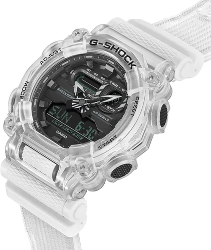 Vista 3 de G-Shock GA900SKL-7A Reloj de la serie esqueleto de ondas sonoras color blanco Blanco transparente
