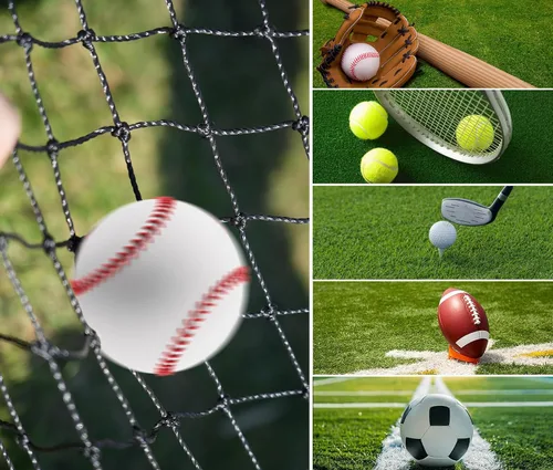 Vista 7 de Jaula de bateo de béisbol, redes de béisbol de 20/35/55/70 pies para jaula de bateo, redes de jaula de bateo de béisbol y sóftbol para entrenamiento