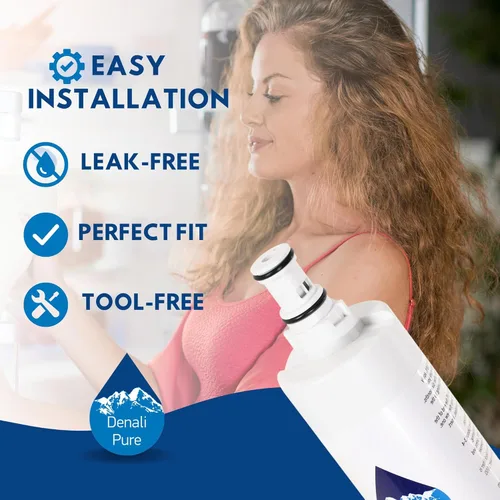 Vista 6 de Filtro de agua de repuesto para refrigerador Sears/Kenmore 10651562103, compatible con Sears/Kenmore 46-9010, 46-9902, 46-9908 cartucho de filtro