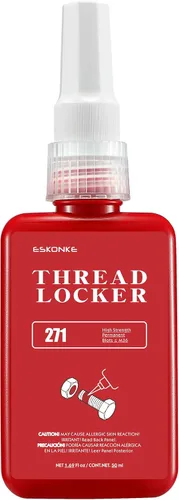 Vista 9 de ESKONKE Paquete de 3 Fijador de Roscas Azul 243 + Rojo 271 Removible y Permanente de Bloqueo 5.07 Fl oz Tuercas y Pernos Sellador de Roscas y Cierre
