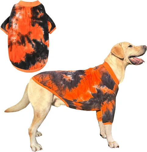 Vista 15 de Camisetas de algodón para perros, con estampado de dinosaurios, pijamas para mascotas, transpirable, ropa elástica para perros pequeños
