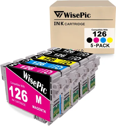 Vista 9 de Paquete de 2 cartuchos de tinta de repuesto T126 para Epson 126 T126 para Workforce 435 520 545 635 645 845 WF-3520 WF-3530 WF-3540 WF-7010 WF-7510